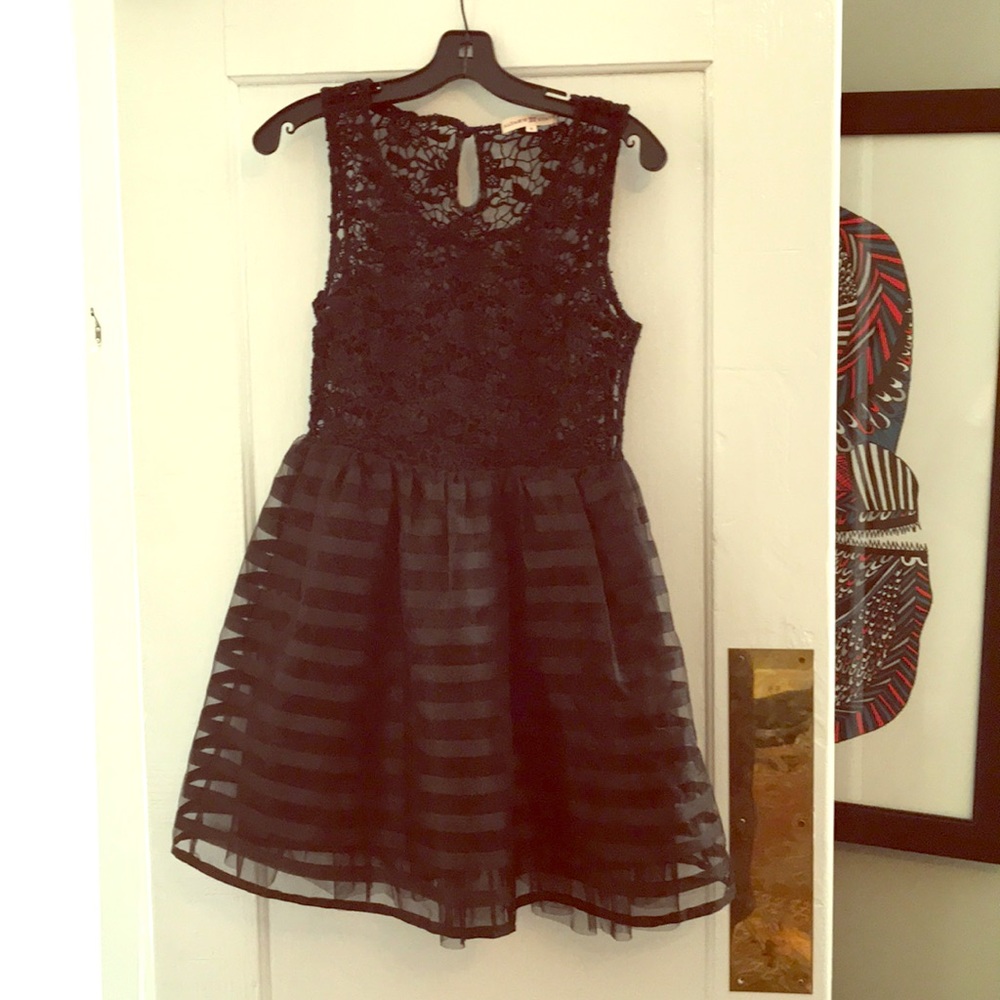 Altar’d state black lace and tulle dress